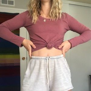 soft long sleeve pink tshirt